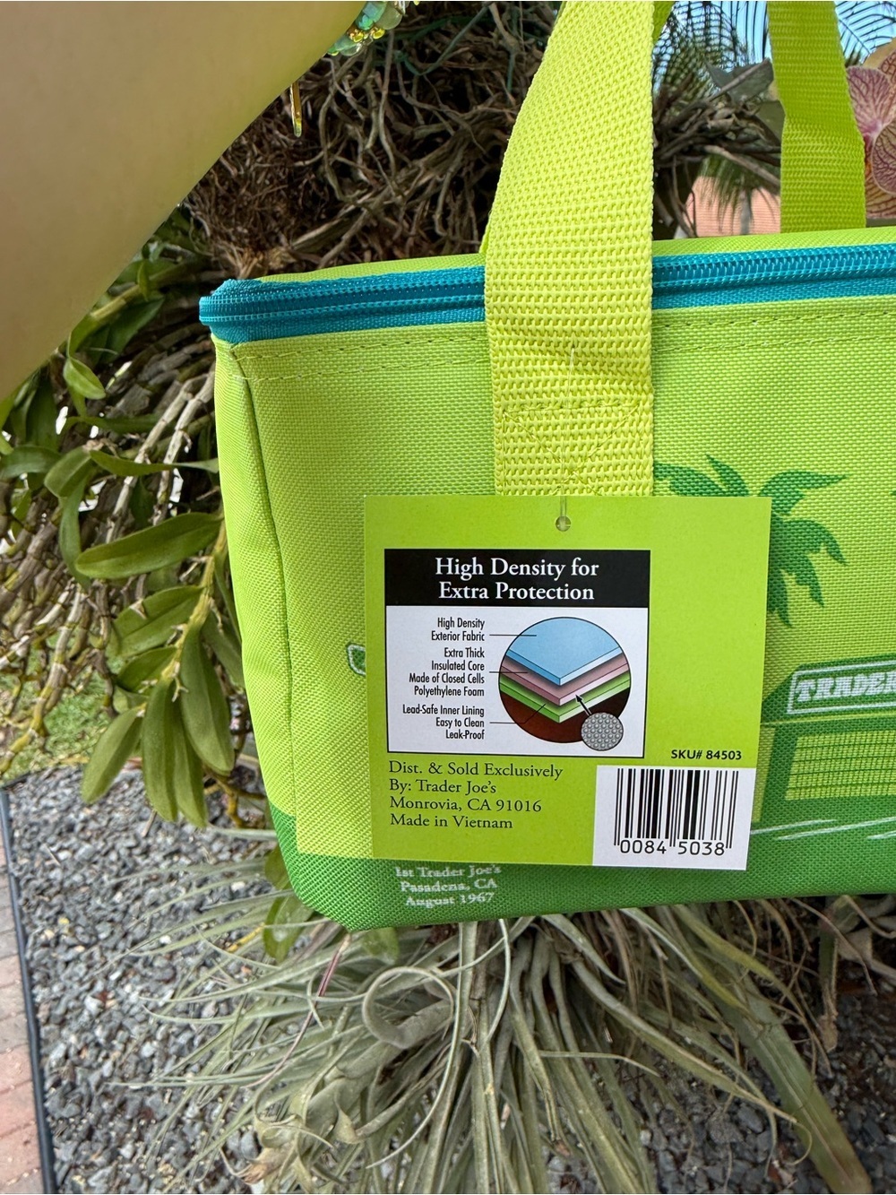 NWT | Trader Joe's Lime Green Mini Insulated Bag - Picture 7 of 8